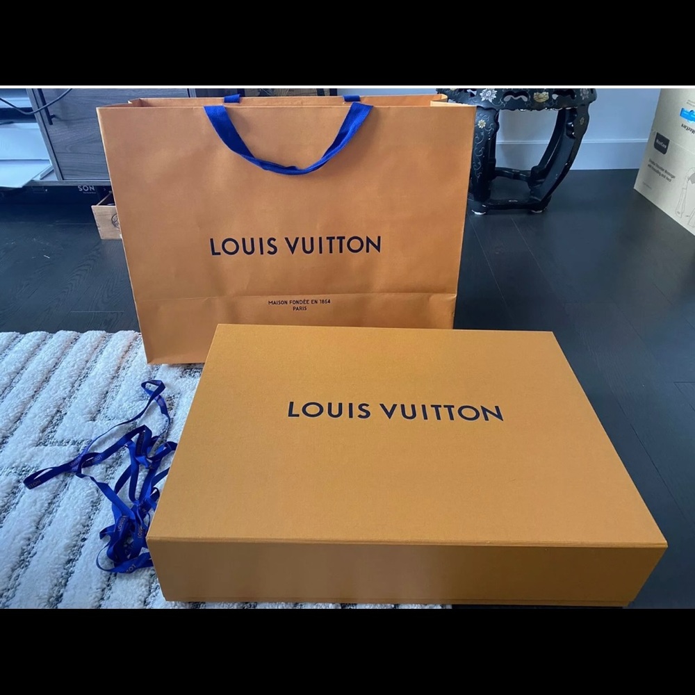 Large Louis Vuitton gift box and bag and ribbon